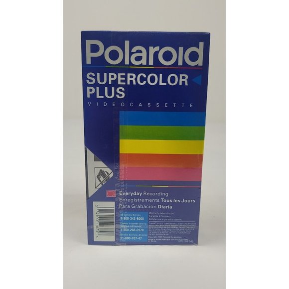 New Blank VHS‎ Tapes Lot of 2 Polaroid Supercolor Plus T-120 6 Hour Sealed - Picture 2 of 3
